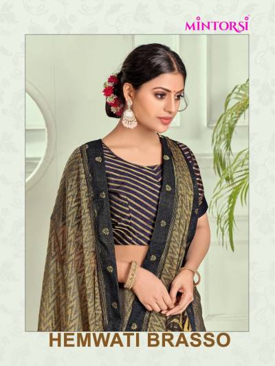 Hemvati Brasso By Mintorsi Fancy Chiffon Saree Collection